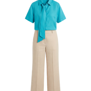 Azure Breeze Linen Two-Piece Set
